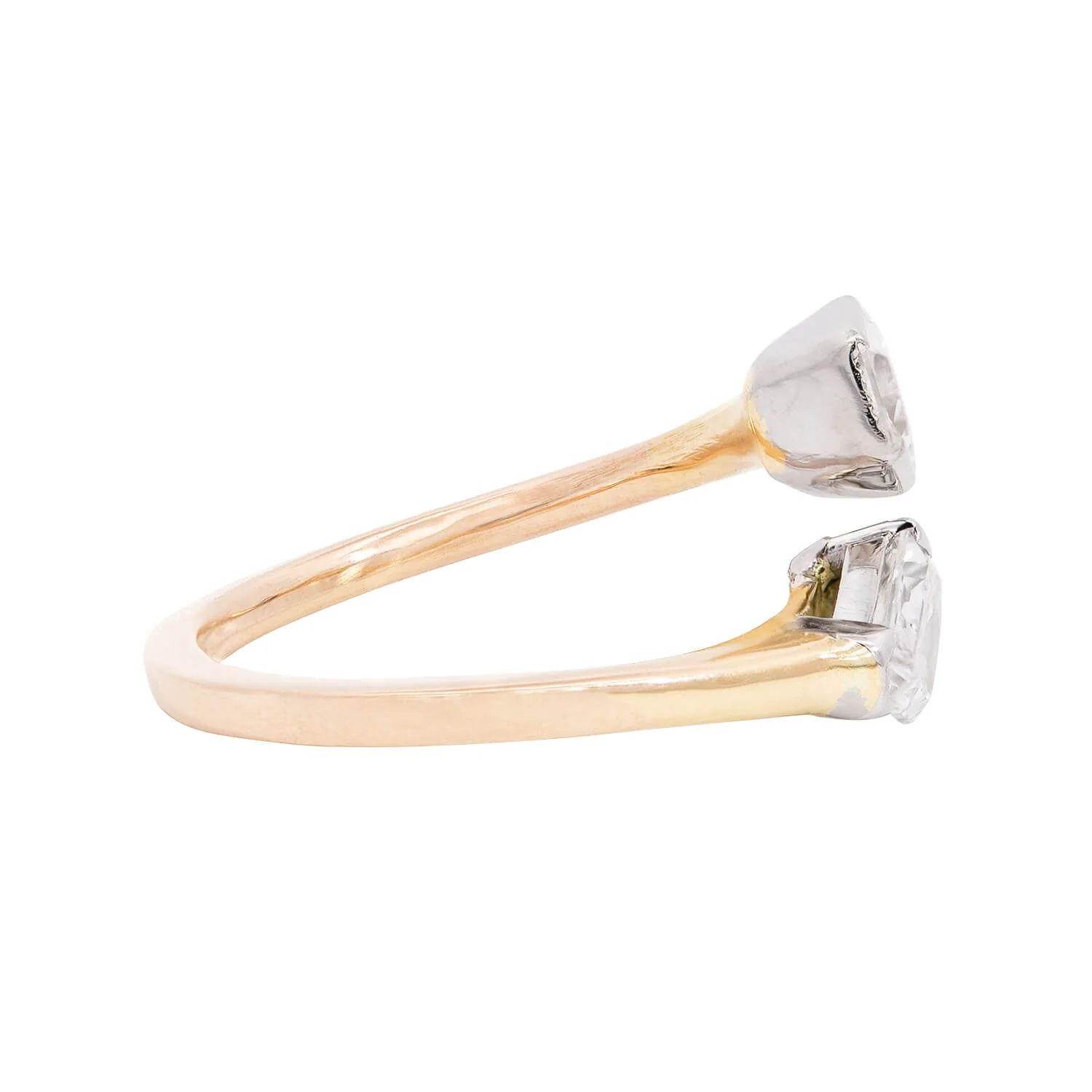 Estate 18k/Platinum Diamond Nail Bypass Ring 1.50ctw - Image 2