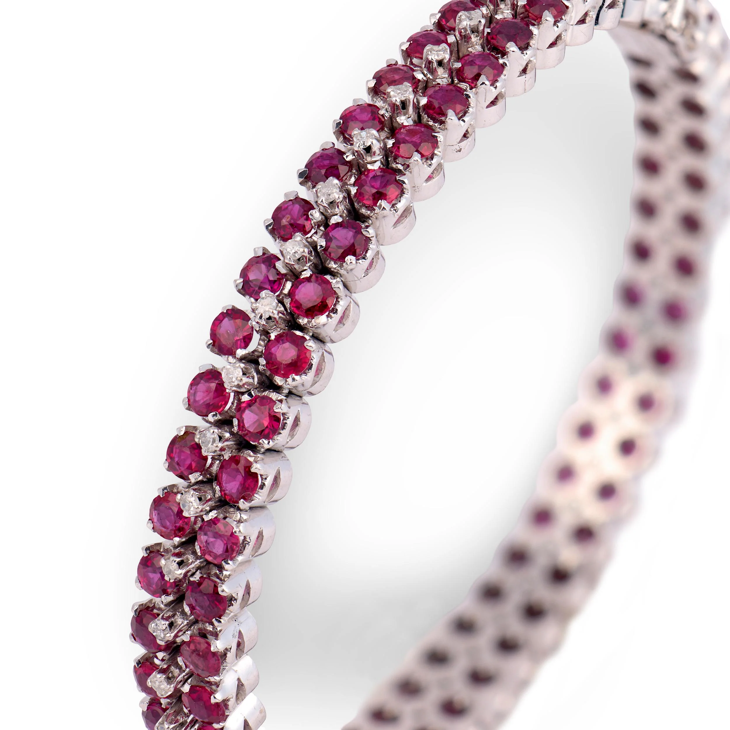 Estate 18k Ruby & Diamond Bracelet - Image 3