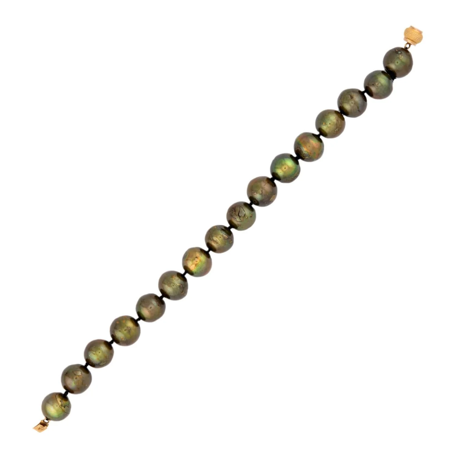 Estate 18k Tahitian Pearl Bracelet 12mm - Image 2