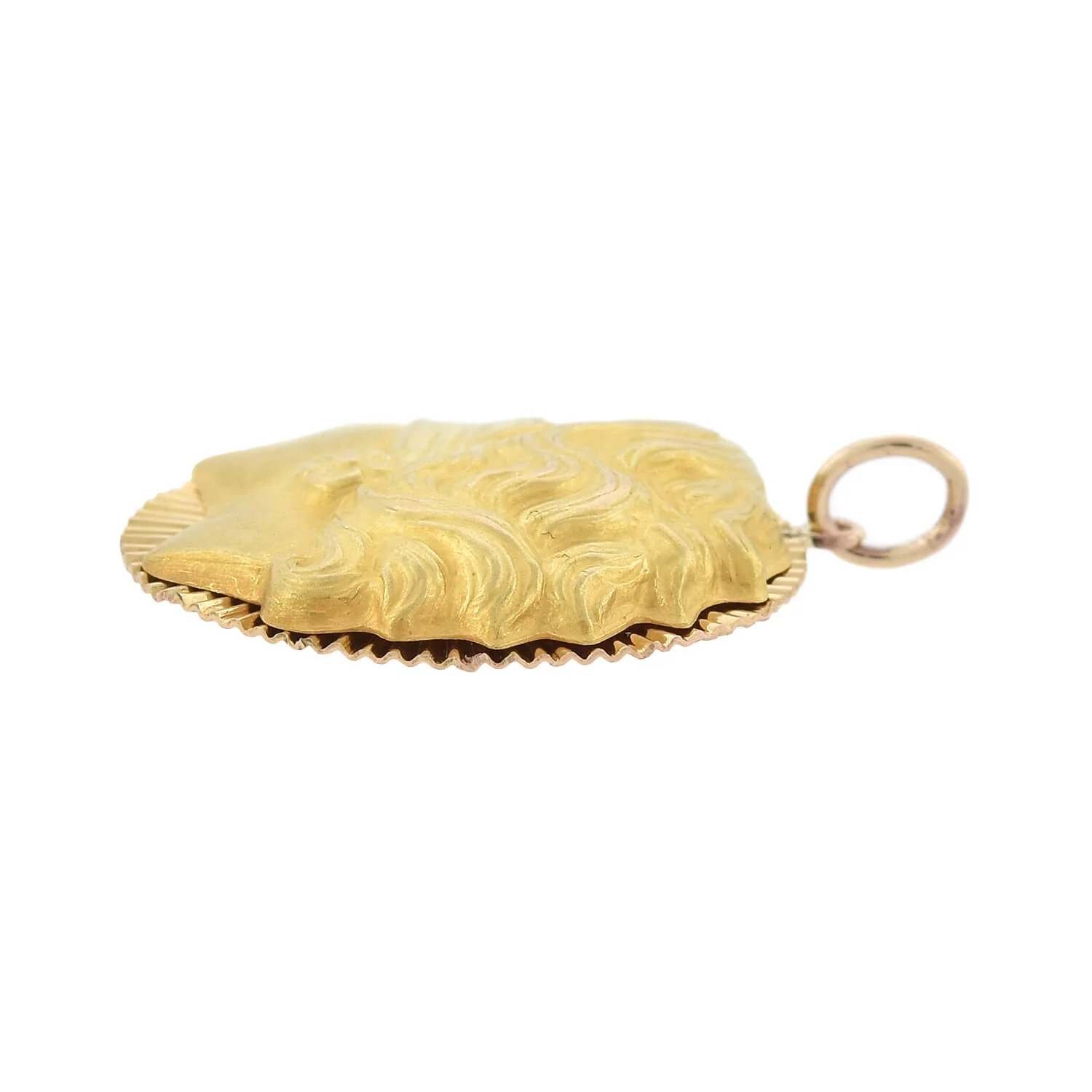 Estate 18kt "Fortuna, Goddess of Luck" Pendant - Image 4
