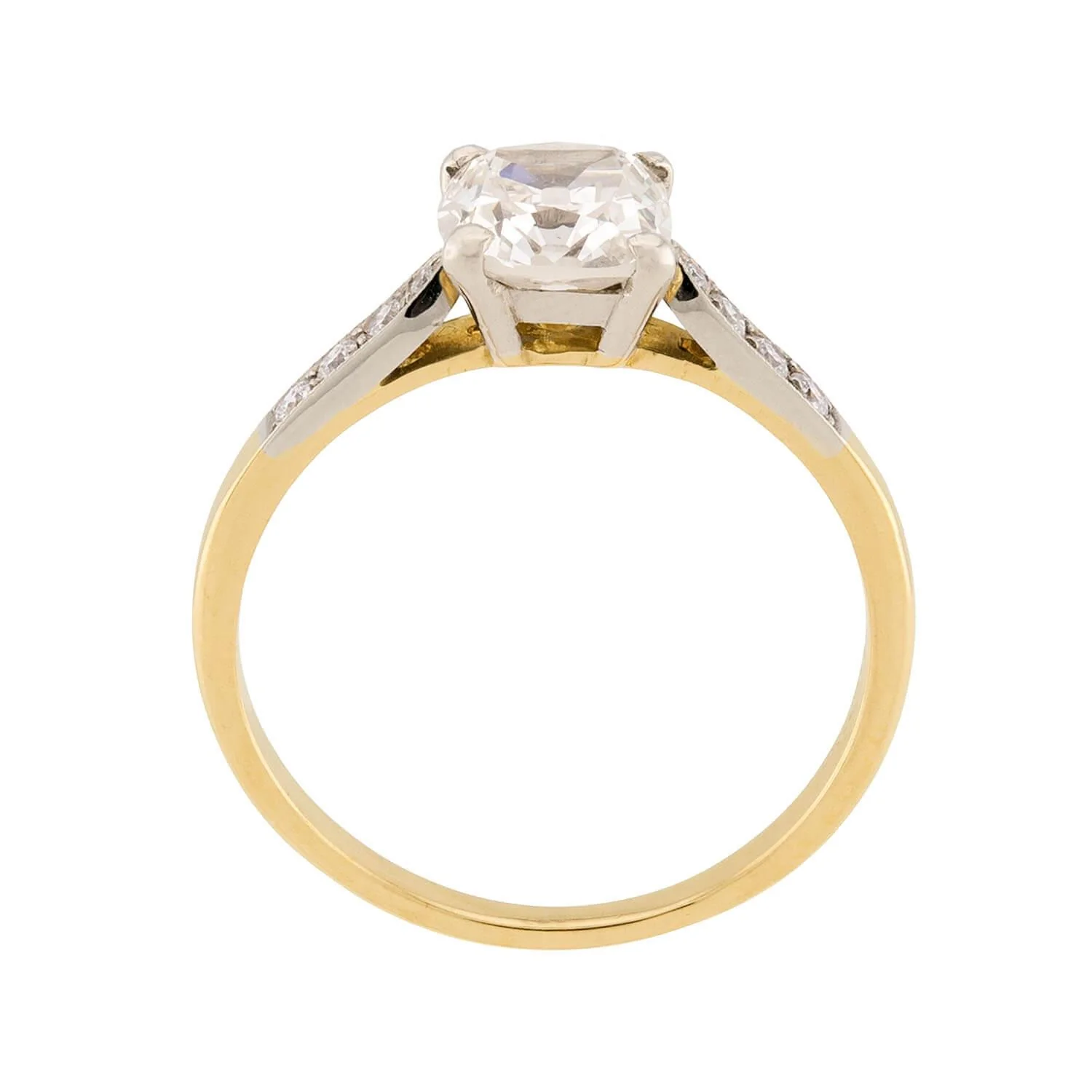 Estate French 18k GIA Diamond Engagement Ring 1.23ct - Image 4