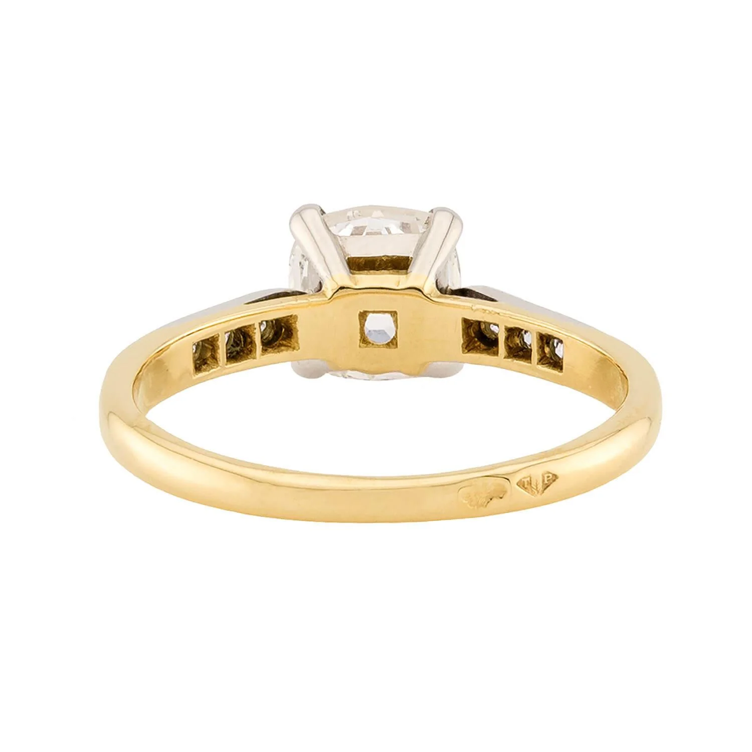 Estate French 18k GIA Diamond Engagement Ring 1.23ct - Image 5