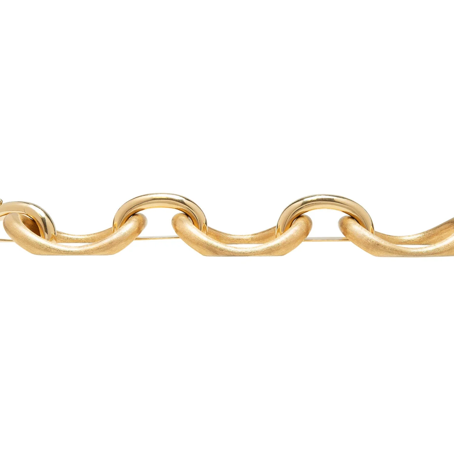 Estate Huge 18k Gold Chain Link Bracelet 106.3G - Image 3