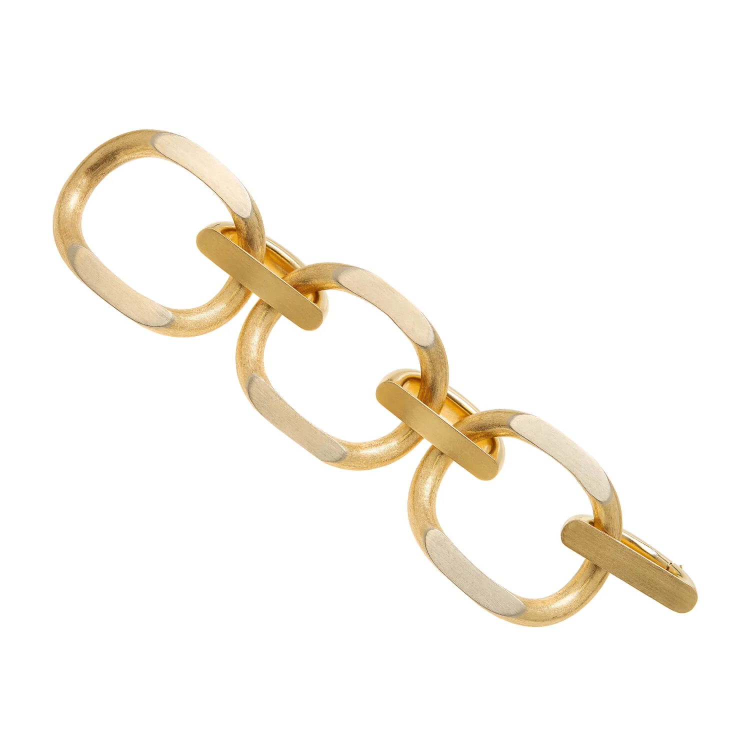 Estate Huge 18k Gold Chain Link Bracelet 106.3G - Image 4