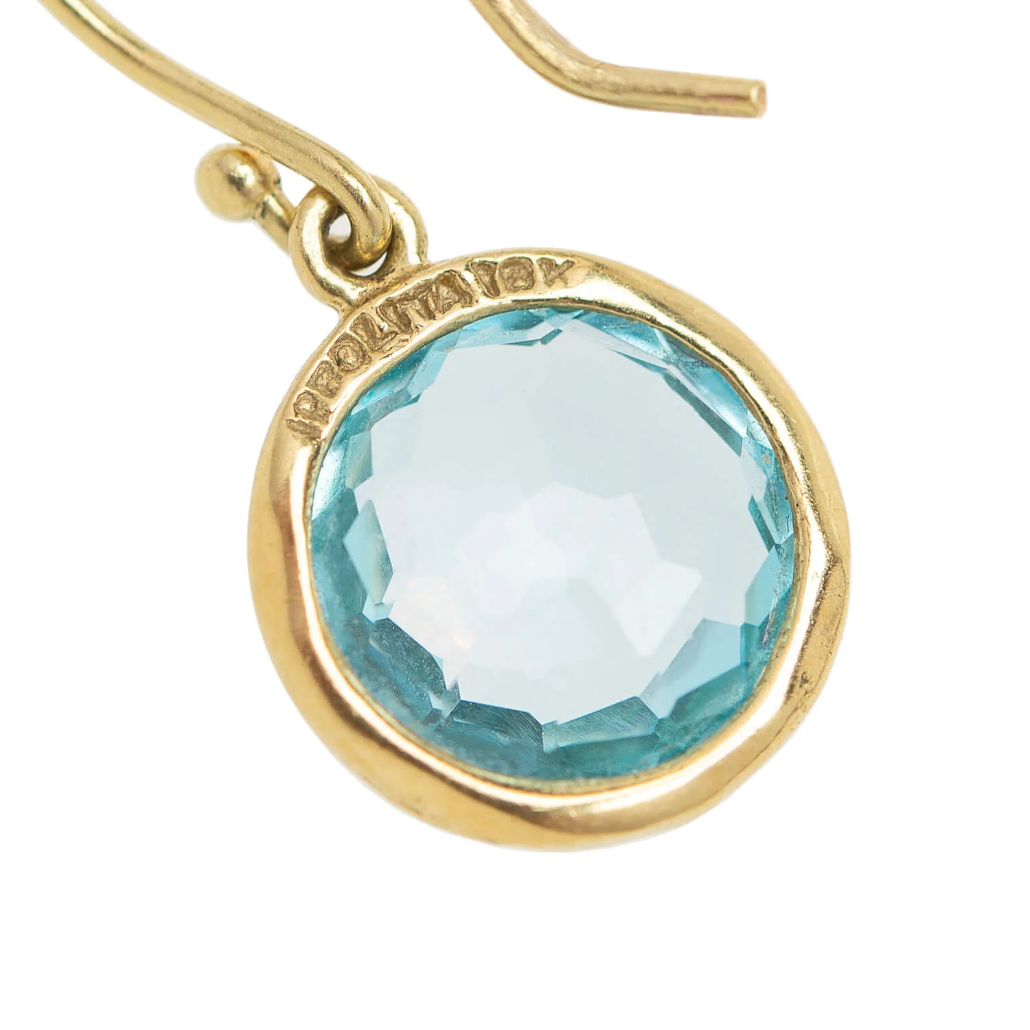 Estate IPPOLITA 18k Blue Topaz Earrings - Image 4