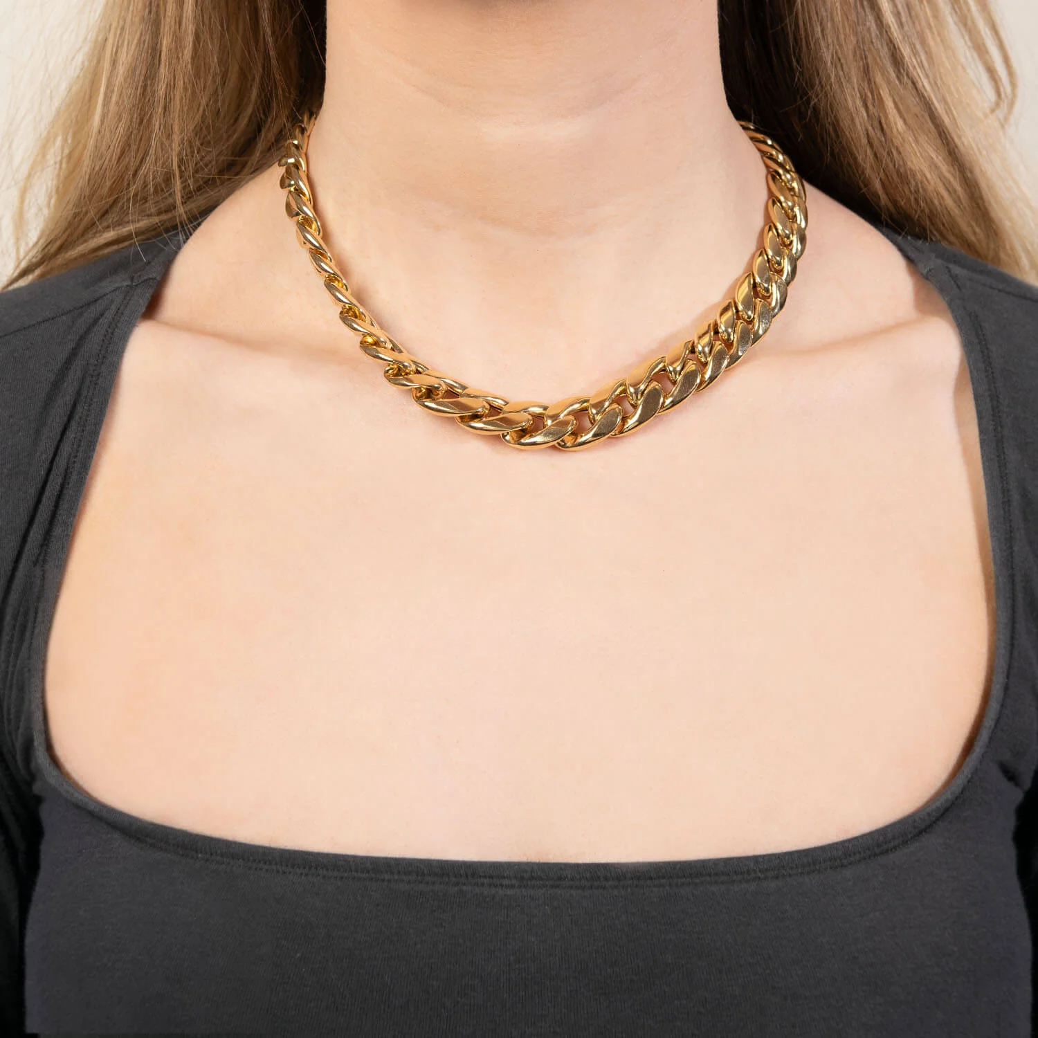 Estate Italian Wide 18k Cuban Link Necklace 17" 38.6dwt - Image 5