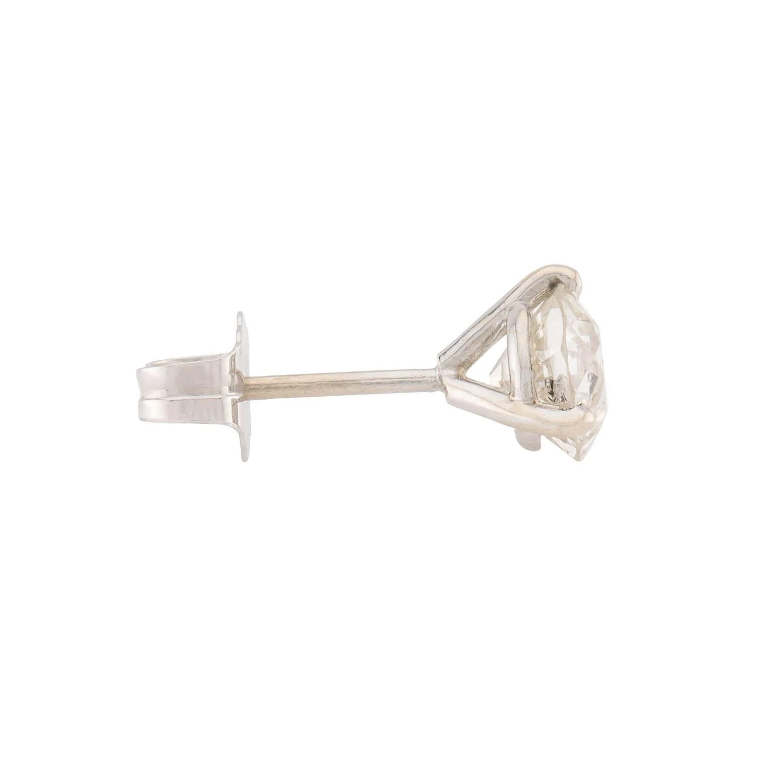 Estate Platinum/14K 1.30ctw Old European Diamond Stud Earrings - Image 2