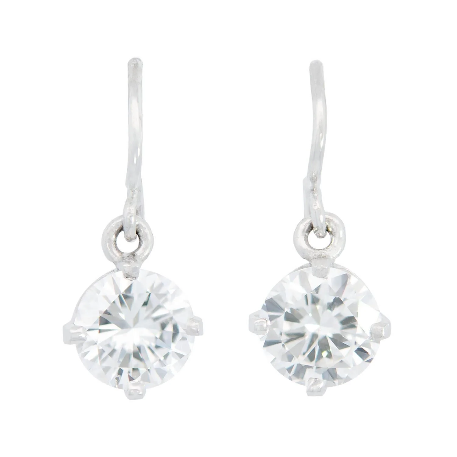 Estate Platinum Diamond Drop Earrings