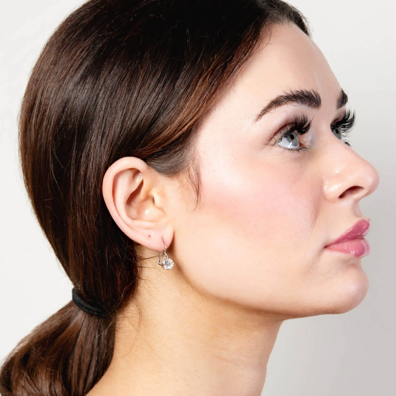 Estate Platinum Diamond Drop Earrings - Image 4