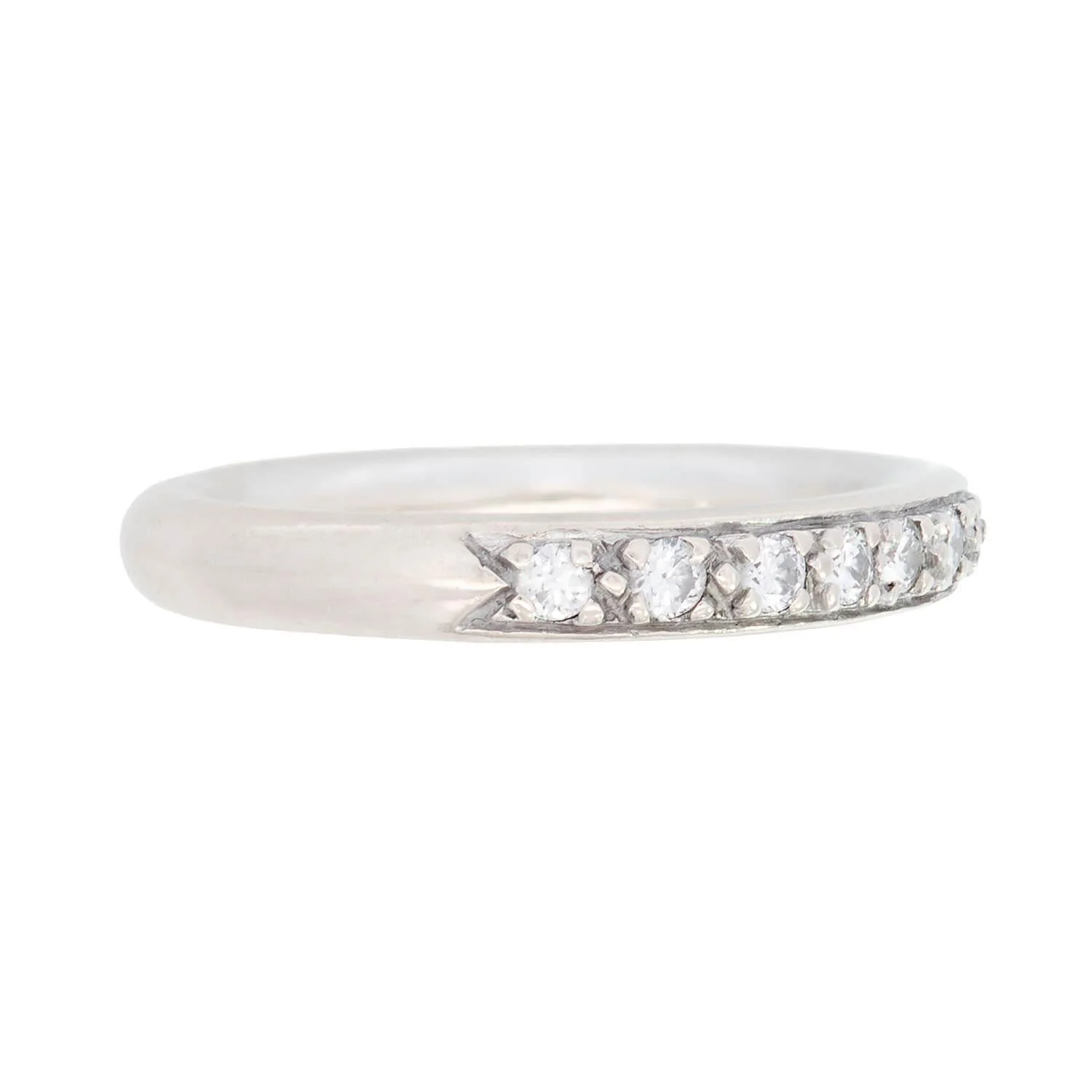 Estate Platinum Diamond Eternity Half Band - Image 3