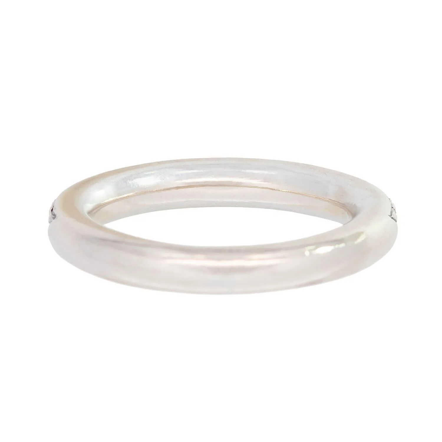 Estate Platinum Diamond Eternity Half Band - Image 5