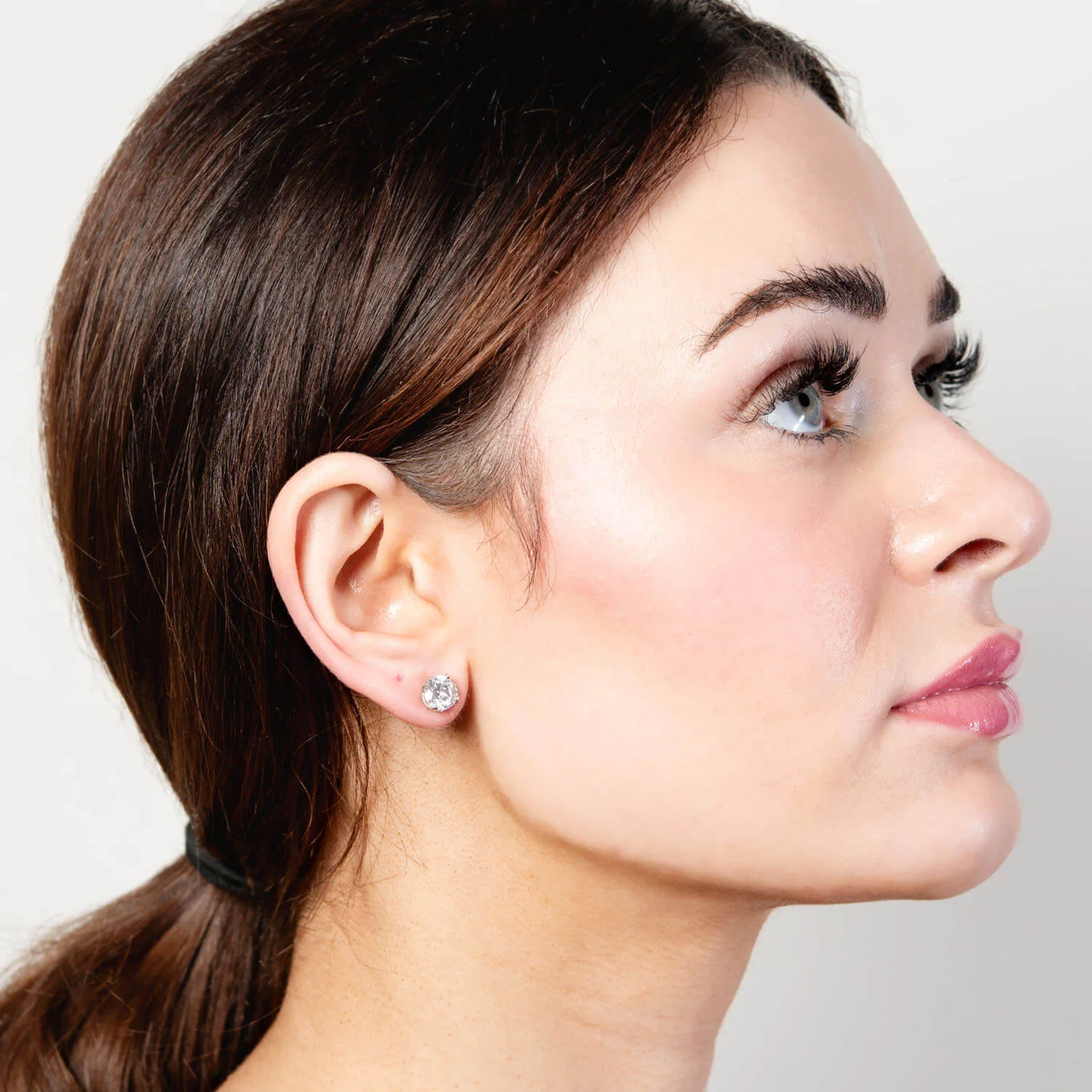Estate Platinum Diamond Stud Earrings - Image 4