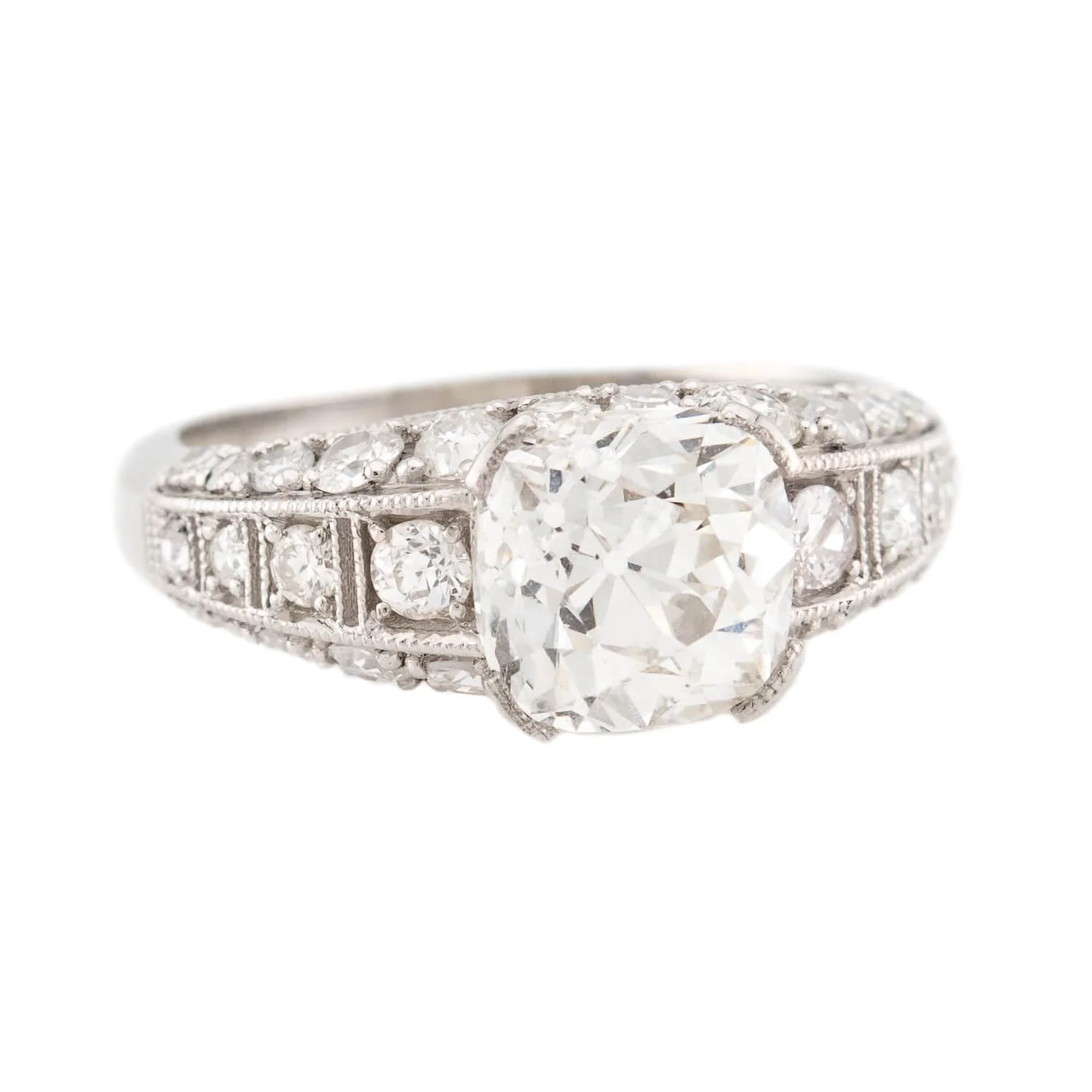 Estate Platinum GIA Diamond Engagement Ring 2.73ct - Image 2