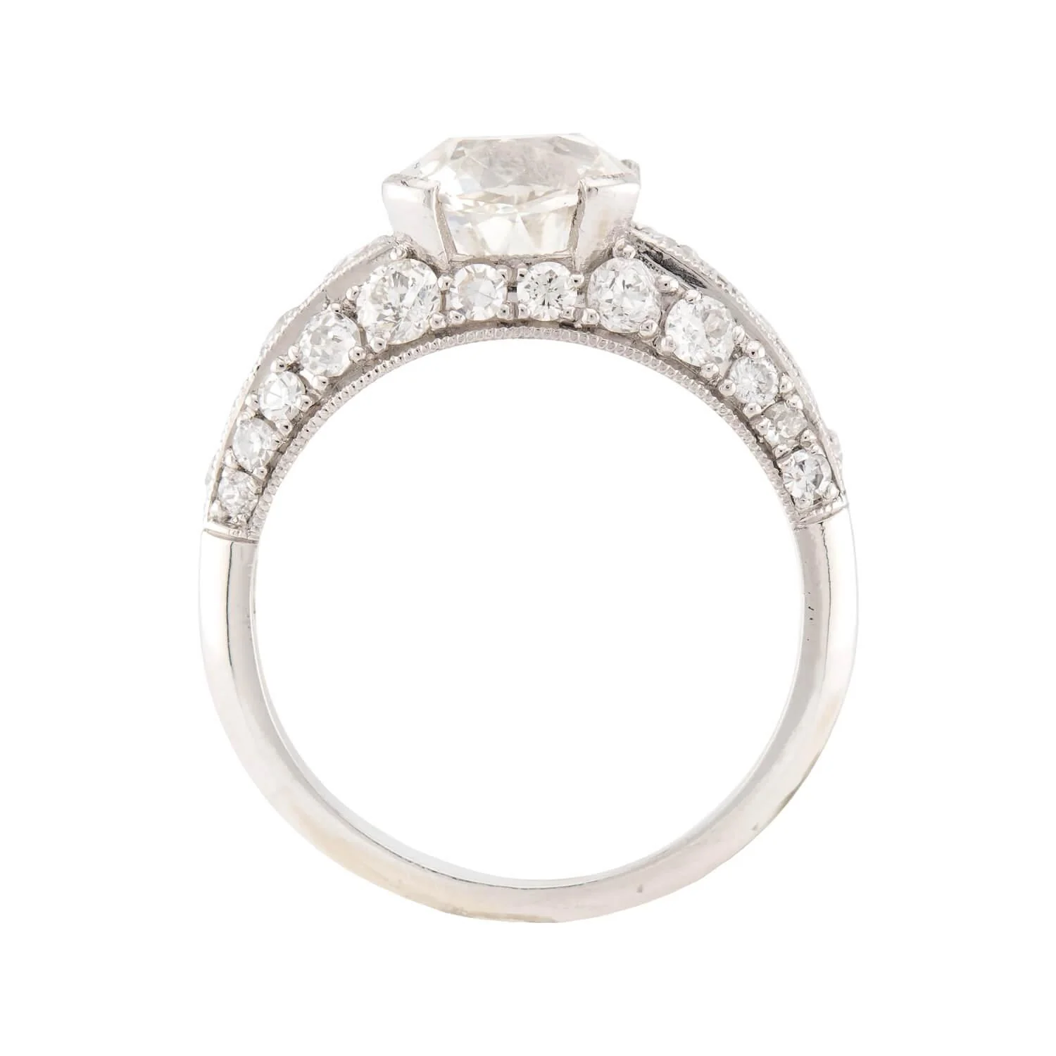 Estate Platinum GIA Diamond Engagement Ring 2.73ct - Image 4