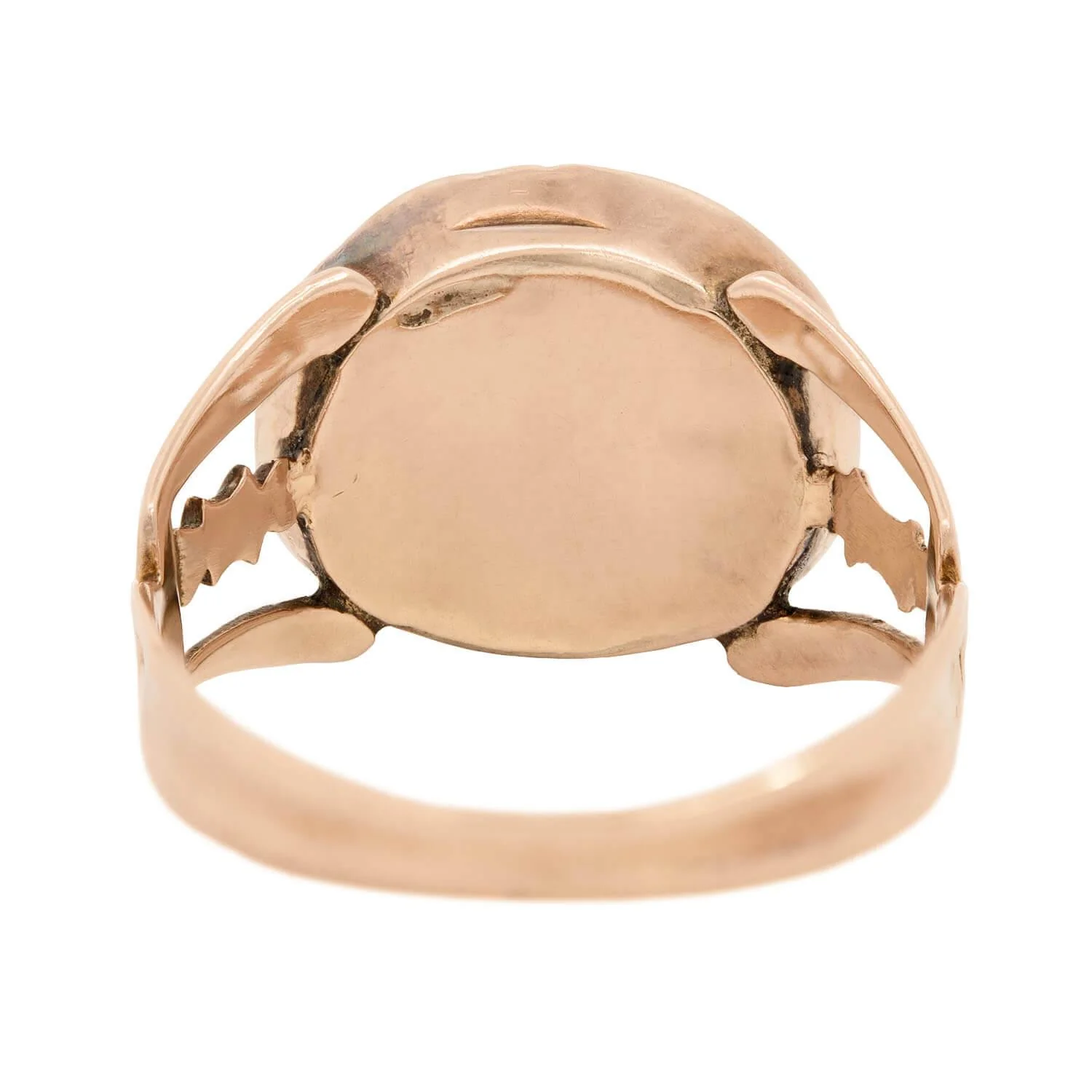 Georgian 12k Pink Amethyst and White Paste Halo Ring - Image 5
