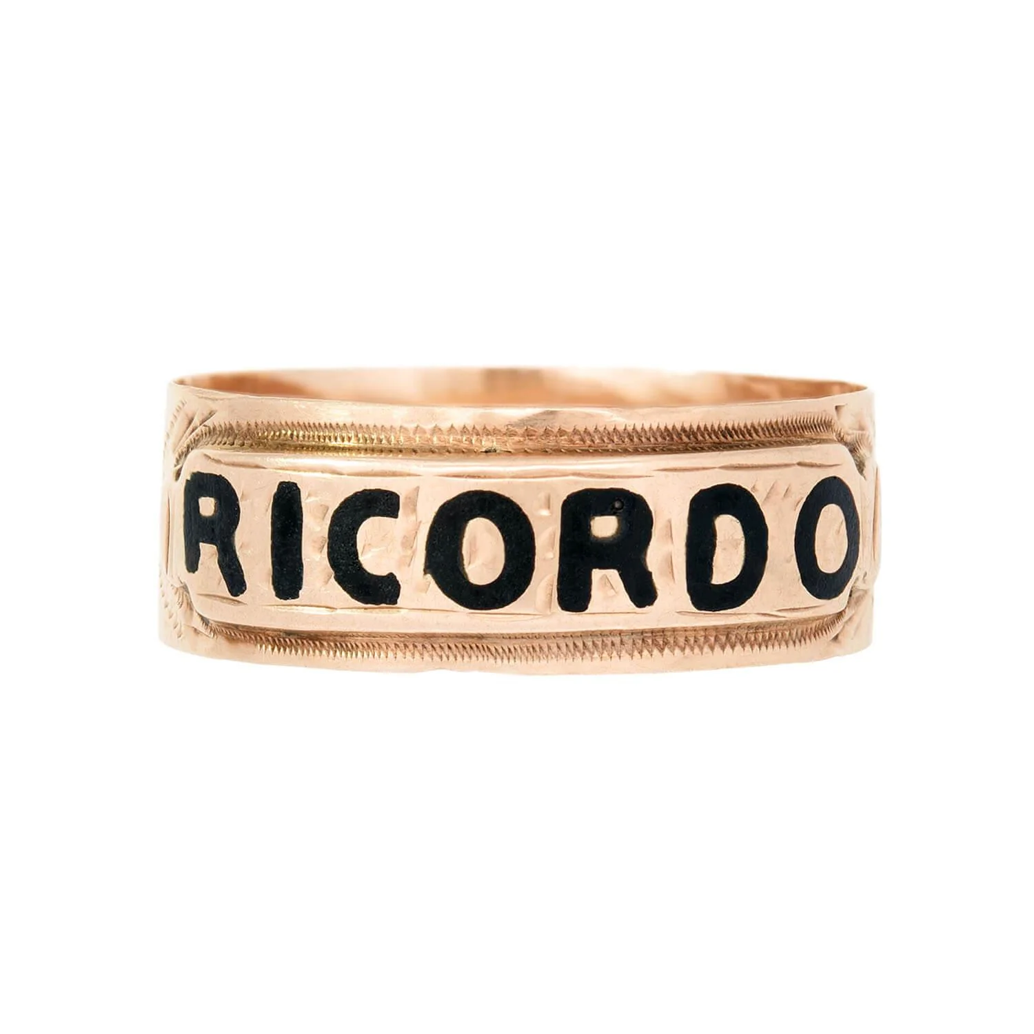 Georgian 14k Mourning "RICORDO" Band - Image 2