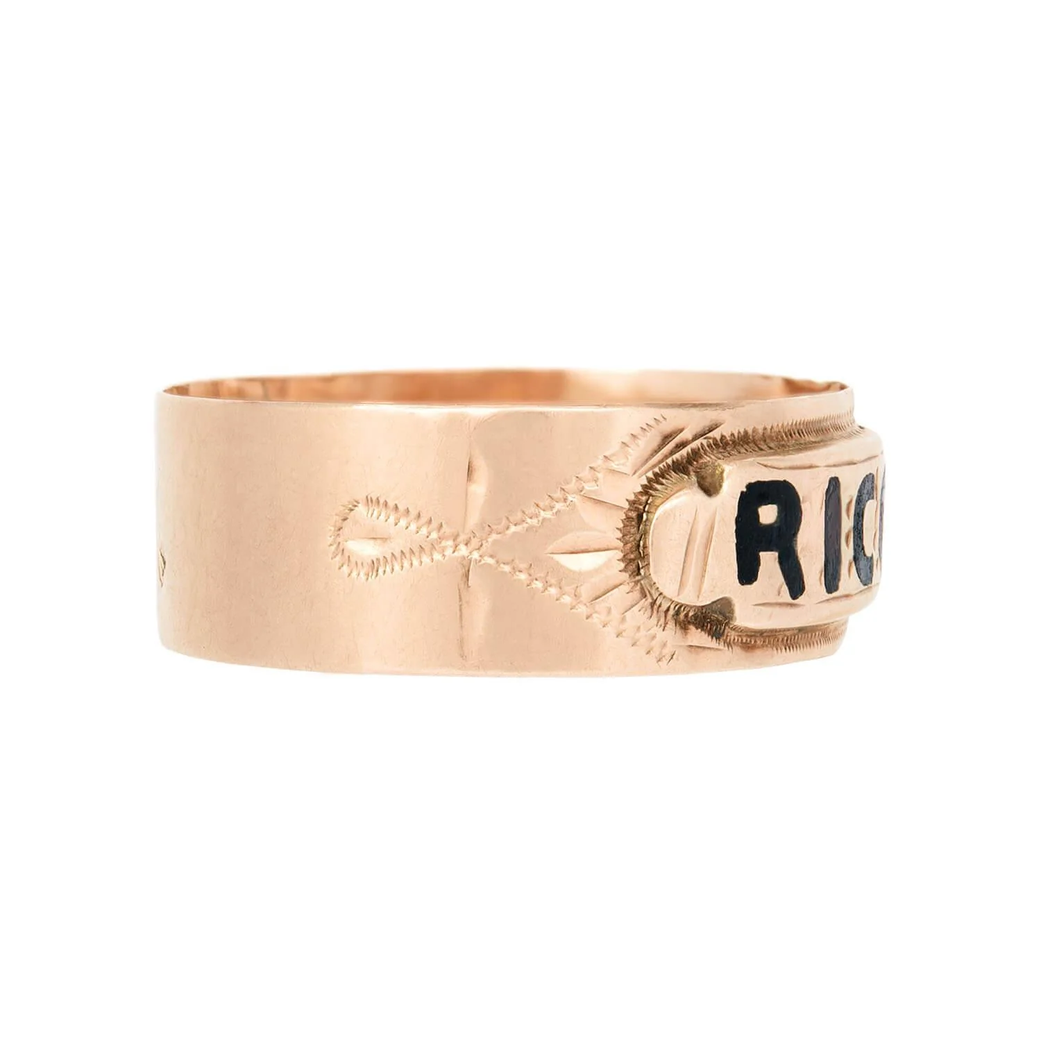Georgian 14k Mourning "RICORDO" Band - Image 3