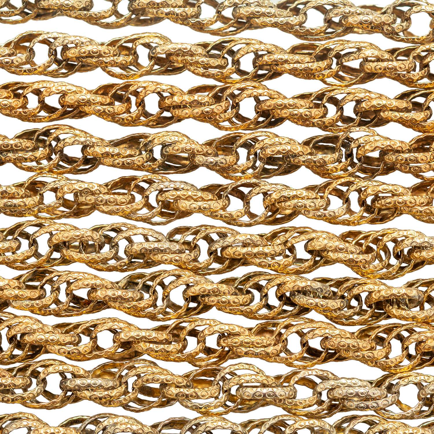 Georgian 15kt Twisted Rope Chain with Etruscan Turquoise Clasp - Image 3