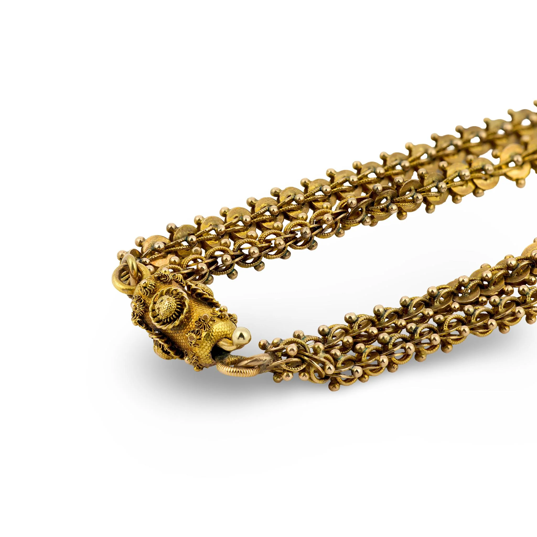 Georgian 18k Double-Strand Chain Necklace 19" - Image 6