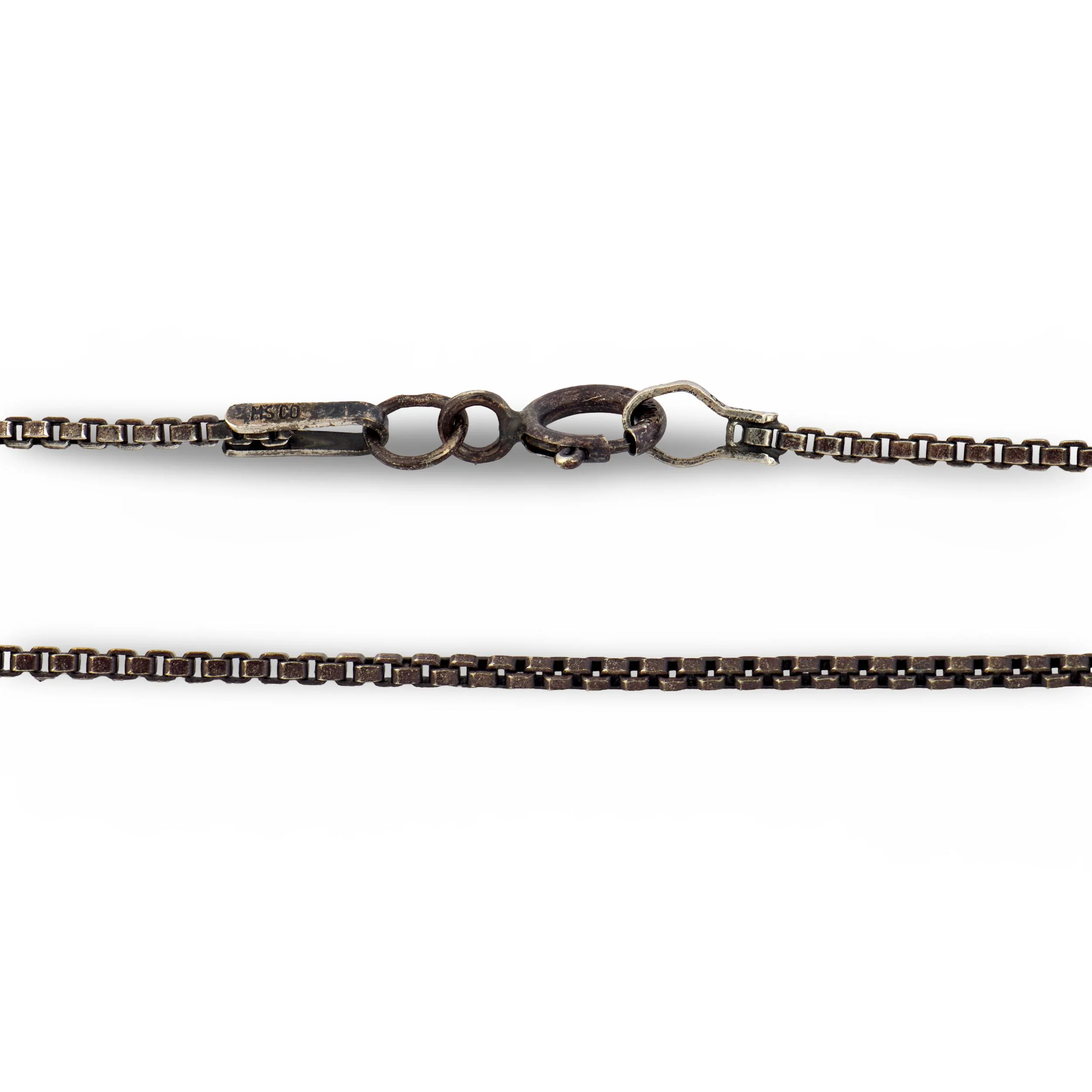 Georgian 18k/Sterling Silver Diamond Pendant Necklace - Image 5