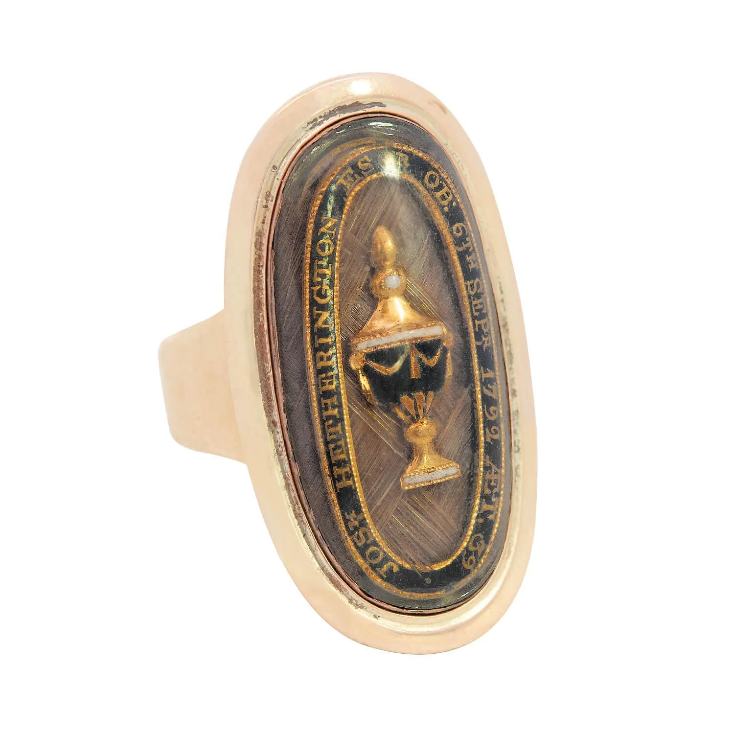 Georgian 18k Urn Mourning Ring - Image 2