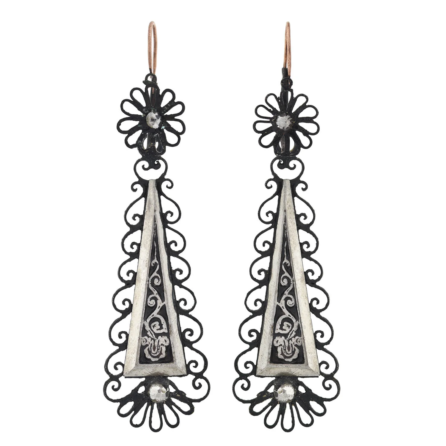 Georgian Berlin Iron + Cut Steel Necklace and Earring Set - Image 2