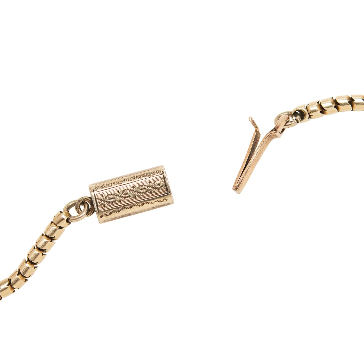 Georgian Petite 18k Quartz Urn Fob/Charm with Victorian 9k Snake Chain - Image 6