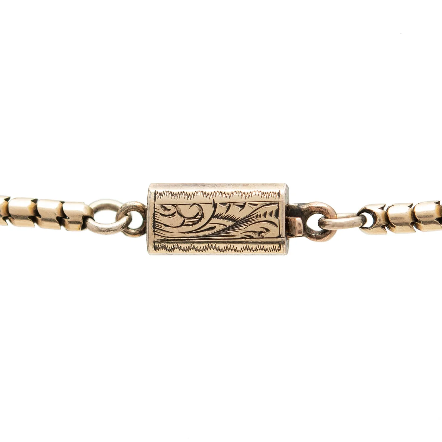 Georgian Petite 18k Quartz Urn Fob/Charm with Victorian 9k Snake Chain - Image 7