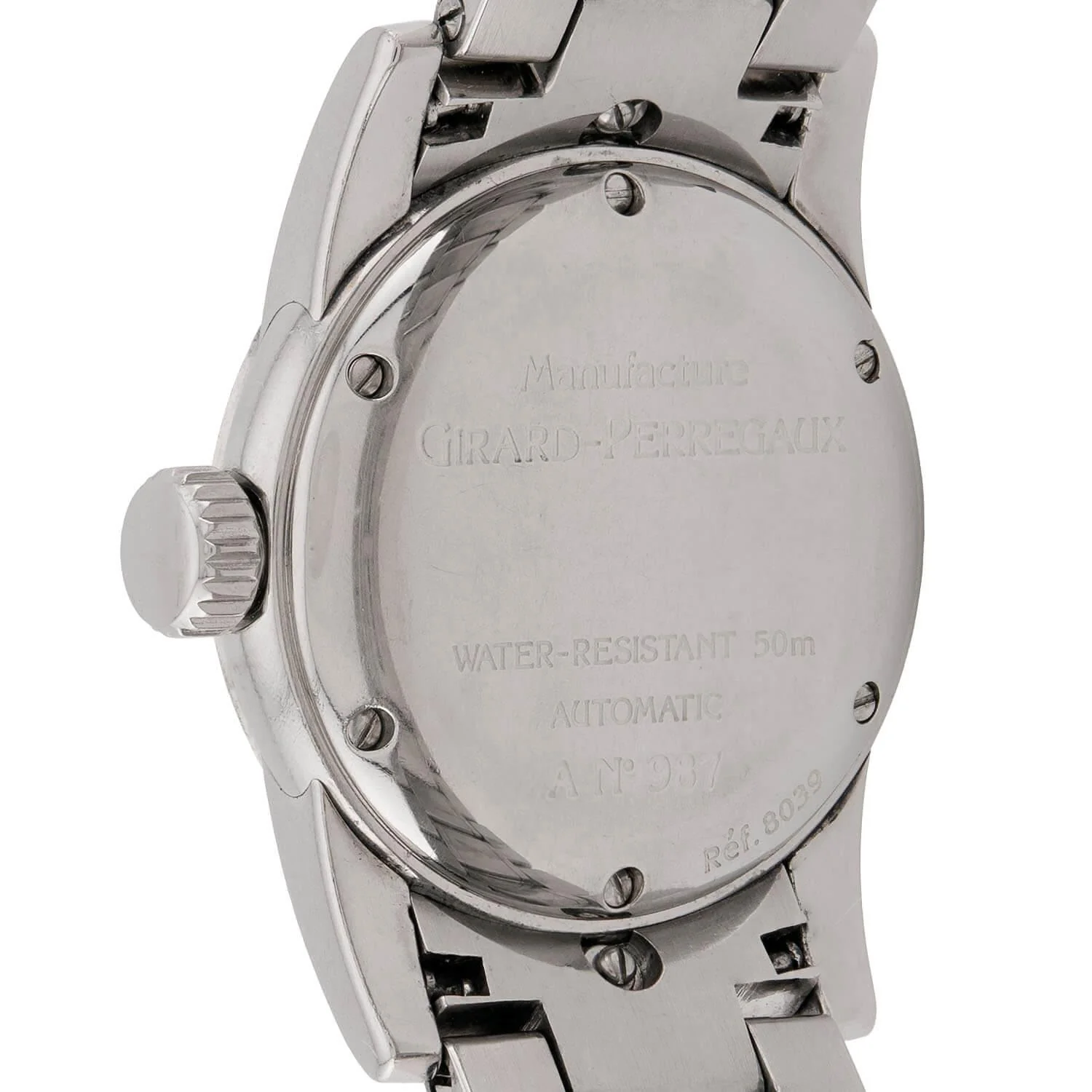 GIRARD-PERREGAUX Estate Stainless Steel Diamond Women's Wristwatch - Image 5