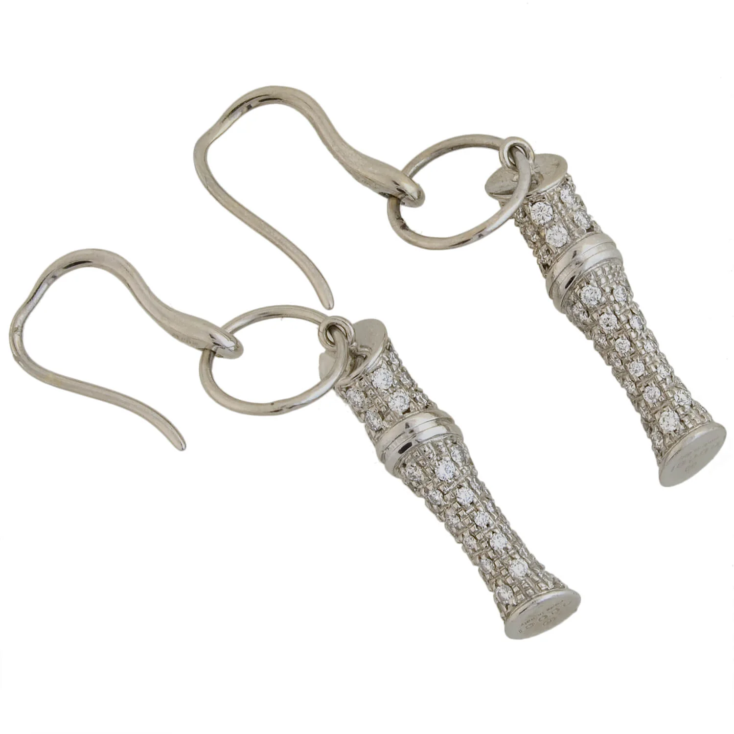 GUCCI Estate 18kt Pavé Diamond Bamboo Motif Earrings - Image 6
