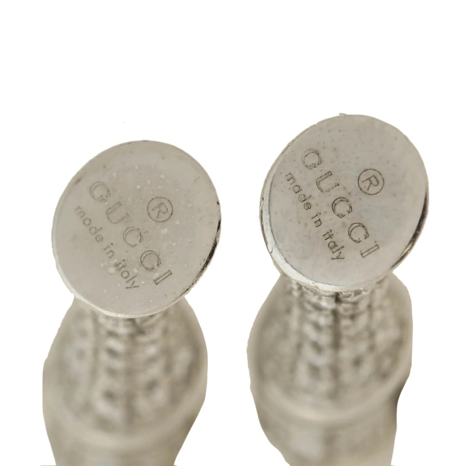 GUCCI Estate 18kt Pavé Diamond Bamboo Motif Earrings - Image 7
