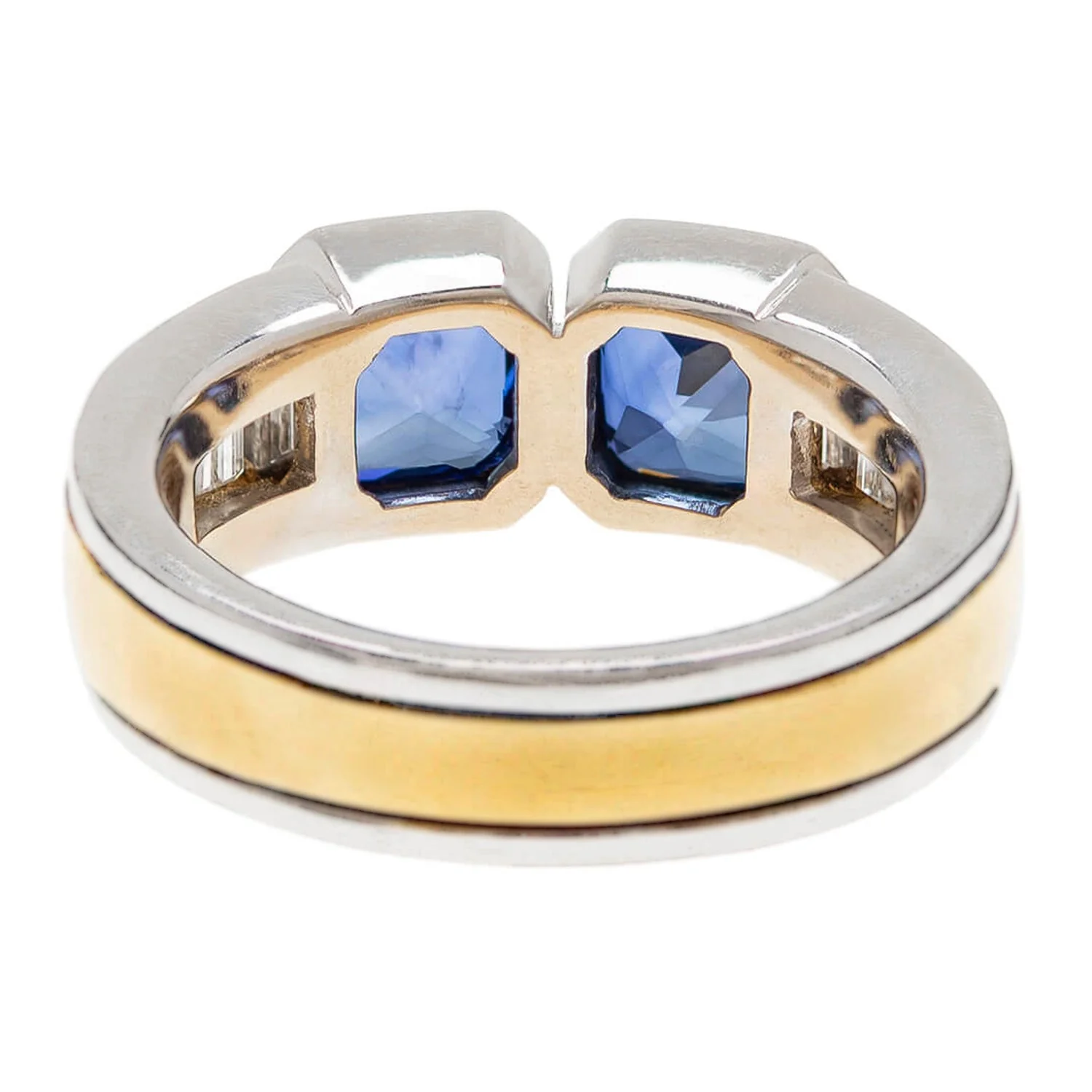 HANS D. KRIEGER Estate 18k Sapphire + Diamond Ring - Image 5