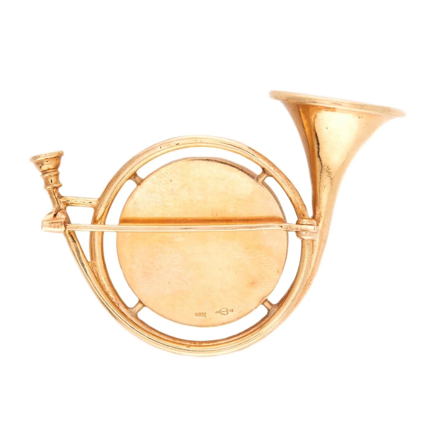 HENRY BLANK & CO Art Deco 14k Essex Crystal Trumpet Pin/Pendant - Image 4