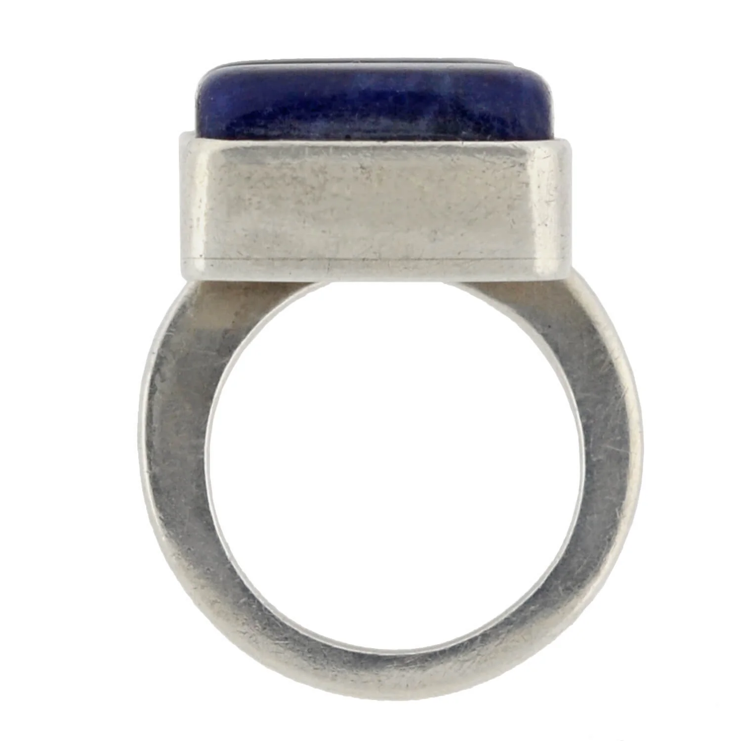 JENS HOUGAARD Vintage Sterling Lapis Lazuli Bypass Ring - Image 4