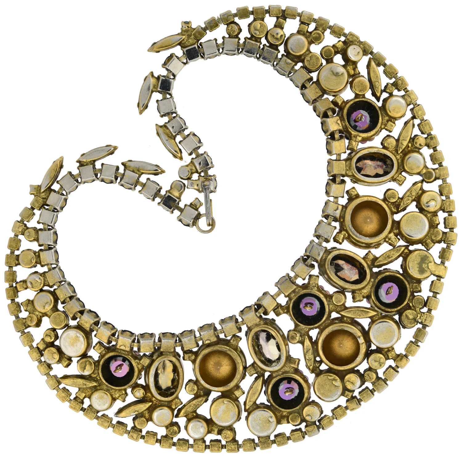 JULIANA  Vintage Large Multi-Crystal Bib Necklace - Image 5