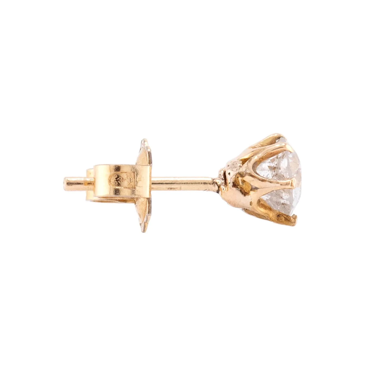 KREMENTZ & CO. Victorian 14k Diamond Stud Earrings - Image 2