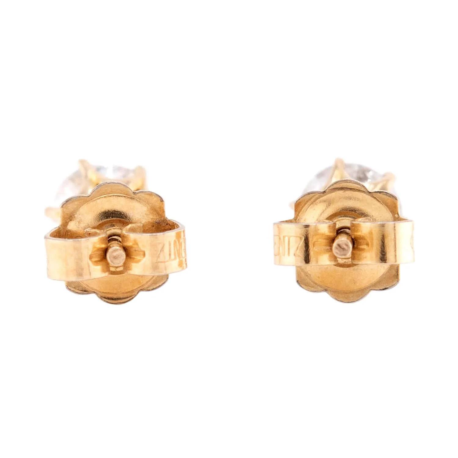 KREMENTZ & CO. Victorian 14k Diamond Stud Earrings - Image 3