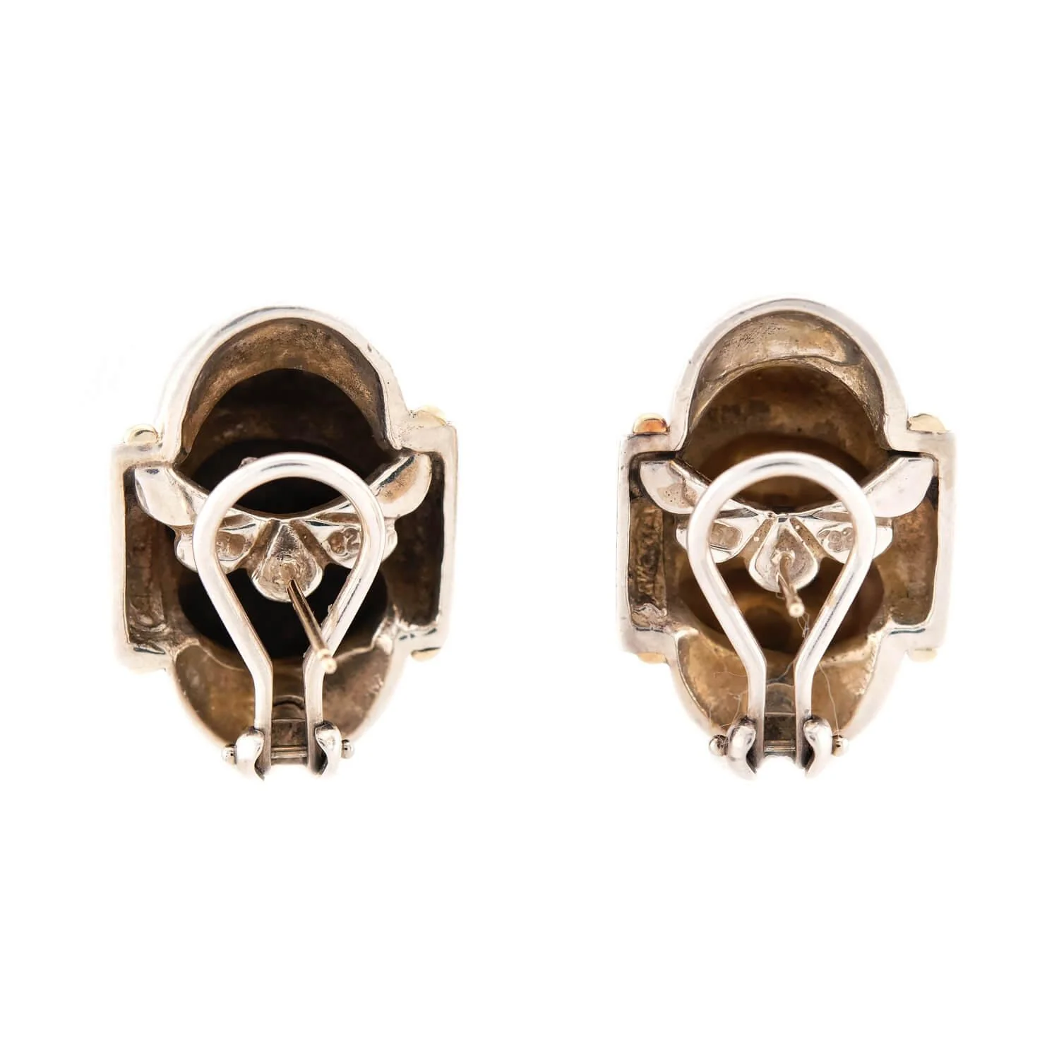 LAGOS Estate 18k/Sterling Silver Bubble Ring & Earring Set - Image 4