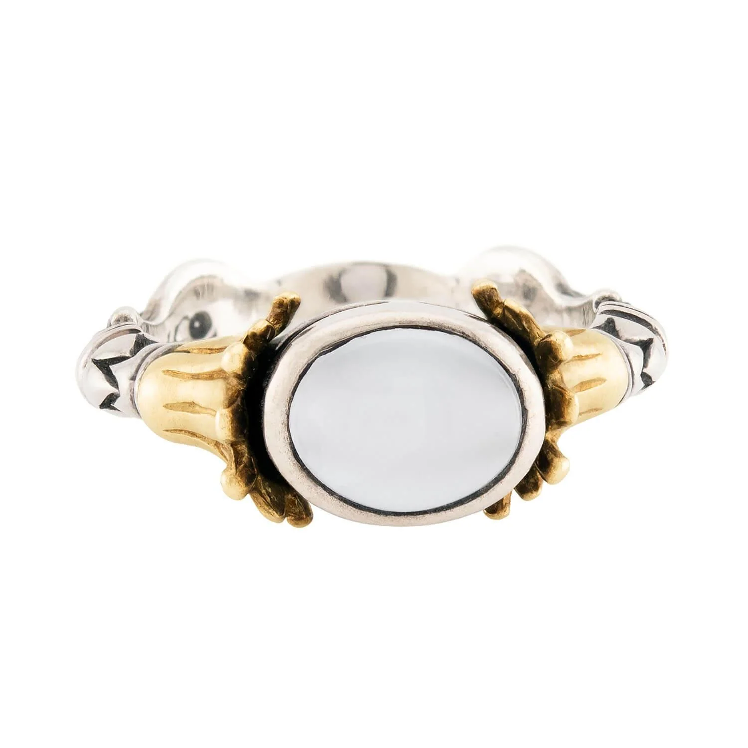 LAGOS Estate 18k & Sterling Silver Moonstone Ring - Image 2