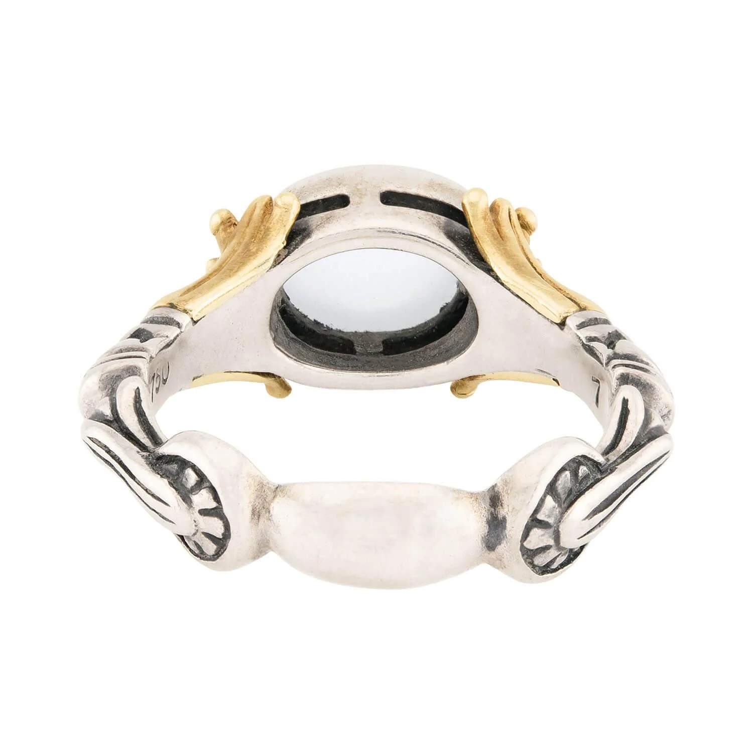 LAGOS Estate 18k & Sterling Silver Moonstone Ring - Image 5