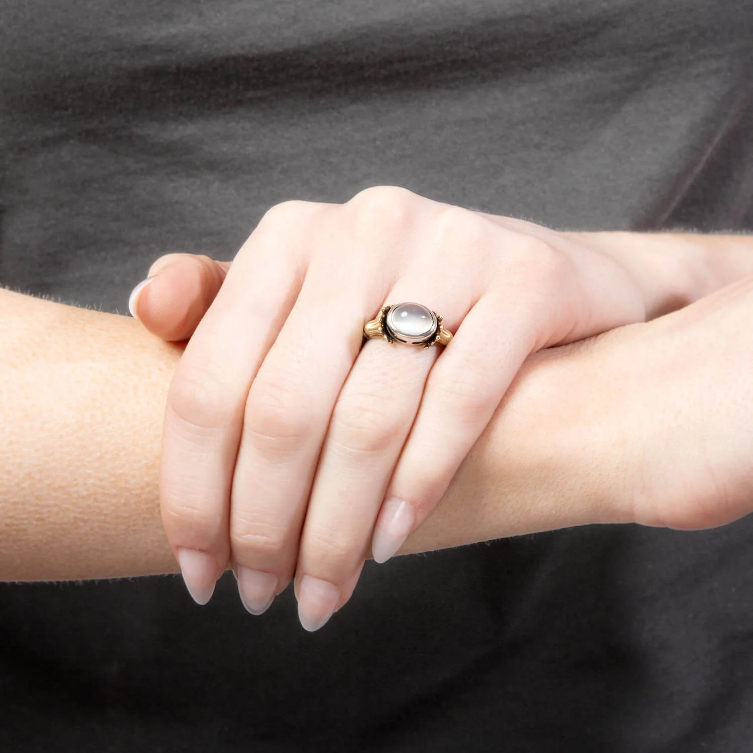 LAGOS Estate 18k & Sterling Silver Moonstone Ring - Image 8