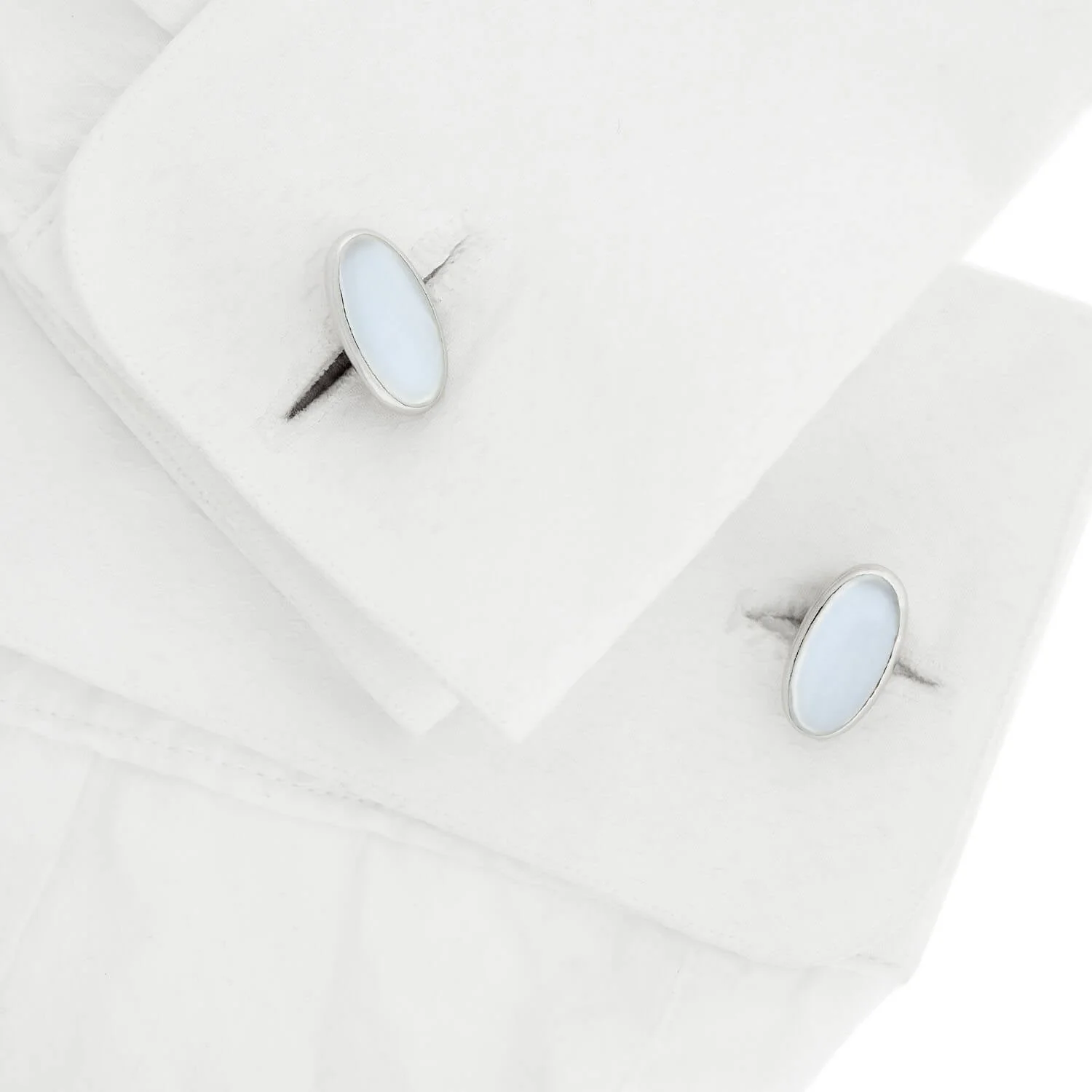 LARTER AND SONS Edwardian 14k/Platinum Topped Moonstone Cufflinks - Image 5