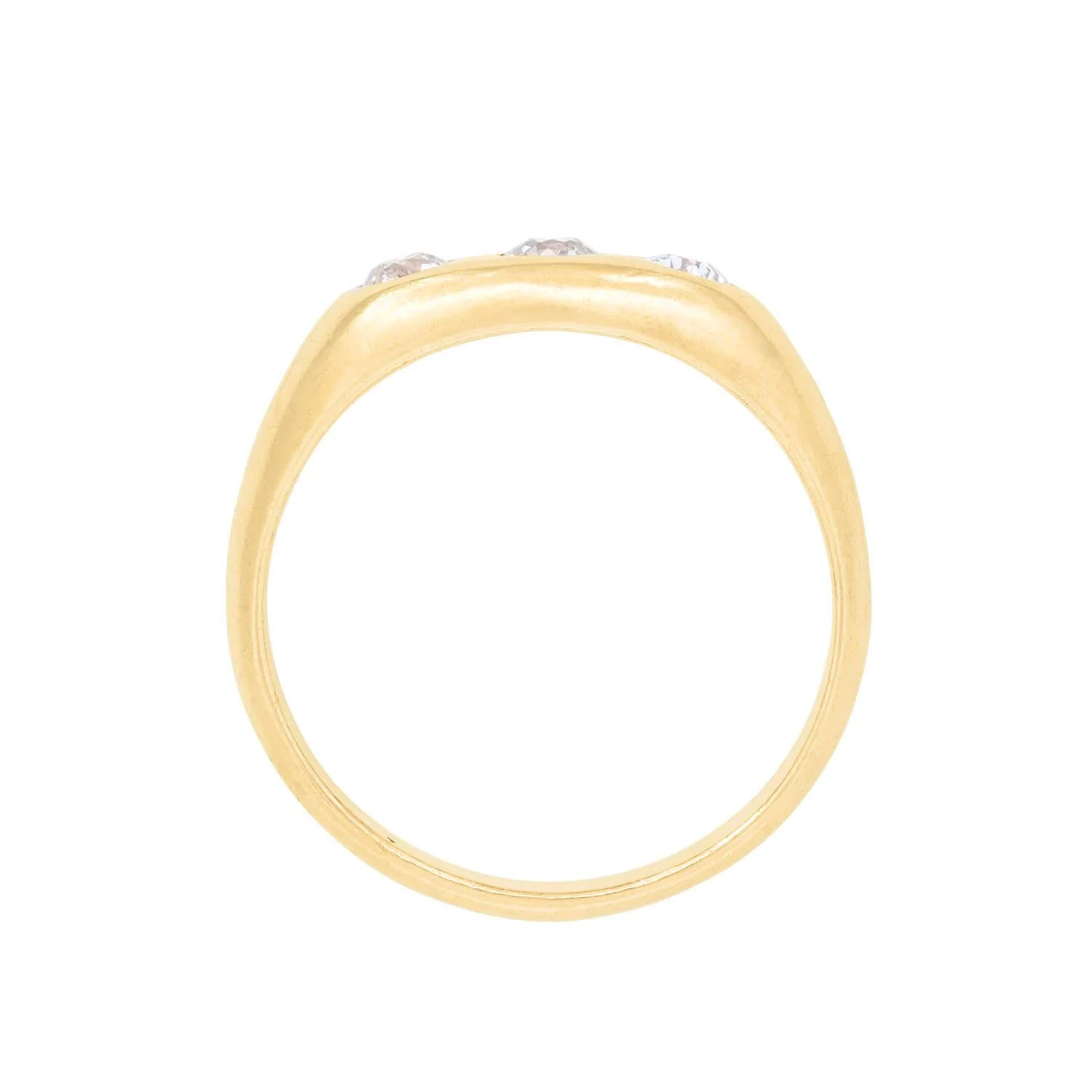 Late Victorian 14k Diamond Three Stone Ring - Image 4
