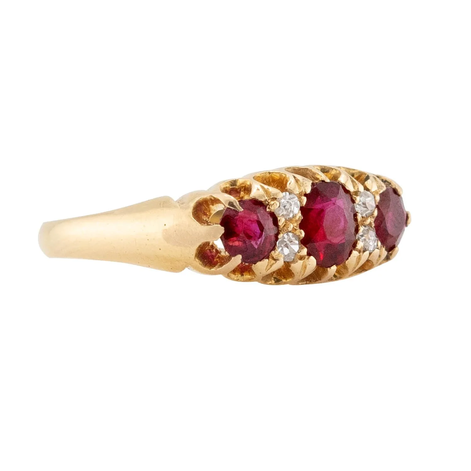 Late Victorian 18k Ruby & Diamond Ring - Image 2