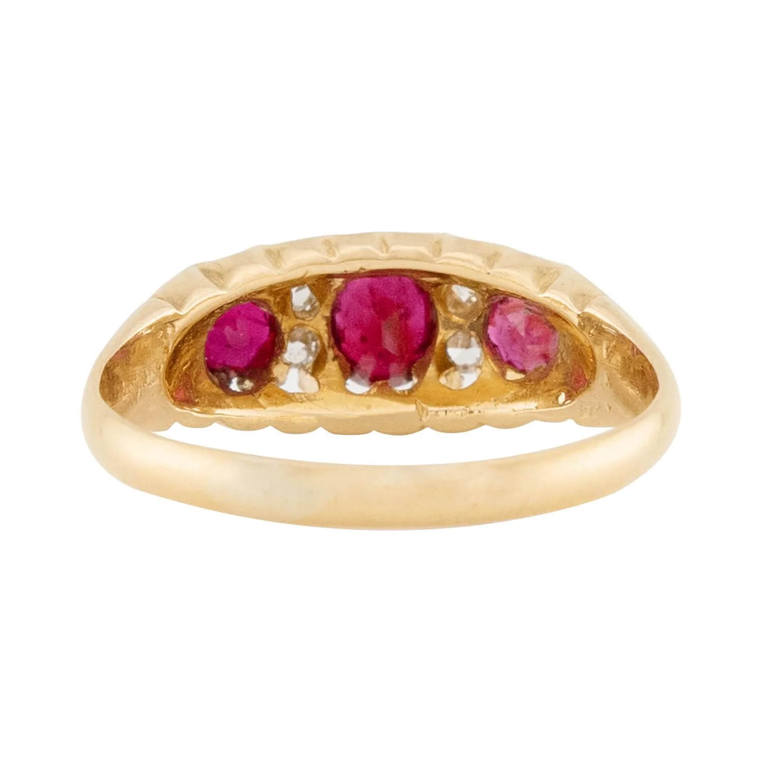 Late Victorian 18k Ruby & Diamond Ring - Image 5