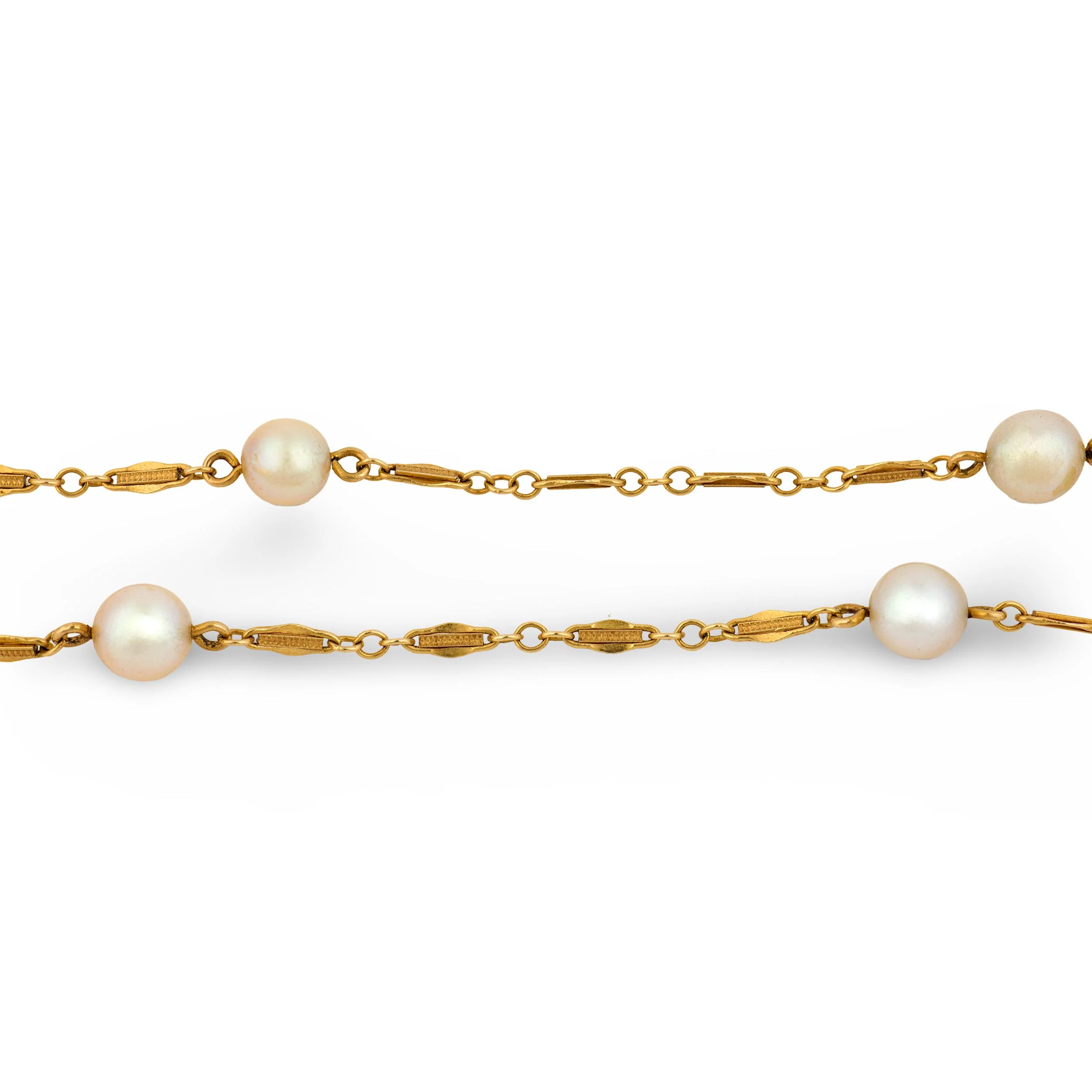 MAISON BIRKS Art Deco 14k Pearl Necklace - Image 4