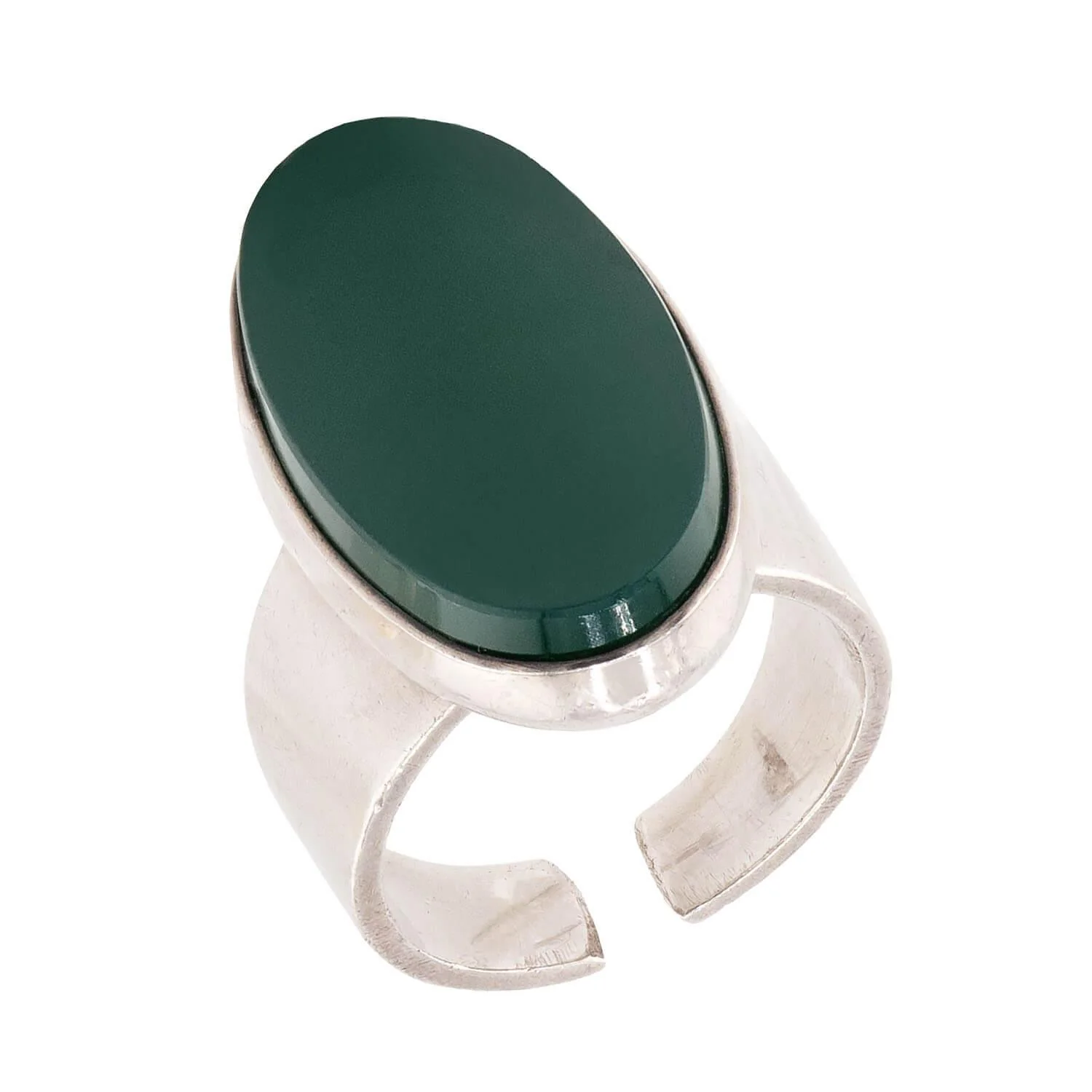 N.E. FROM Vintage Danish Sterling Silver Chrysoprase Ring