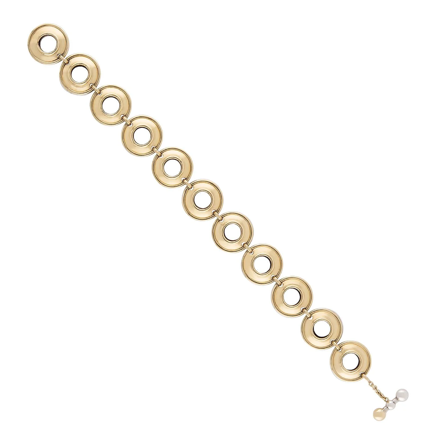 PALOMA PICASSO for TIFFANY & CO. Estate 18k/Sterling Silver Disc Bracelet - Image 4