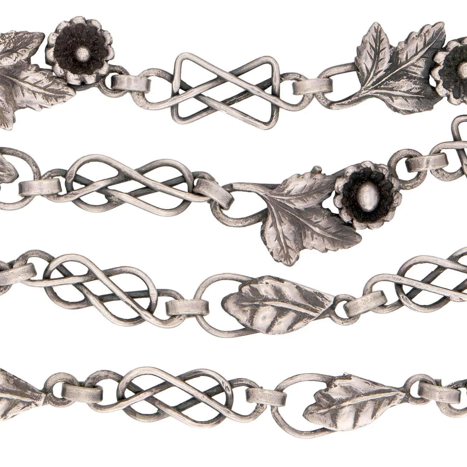 PERUZZI Art Nouveau Sterling Silver Citrine Floral Necklace - Image 5