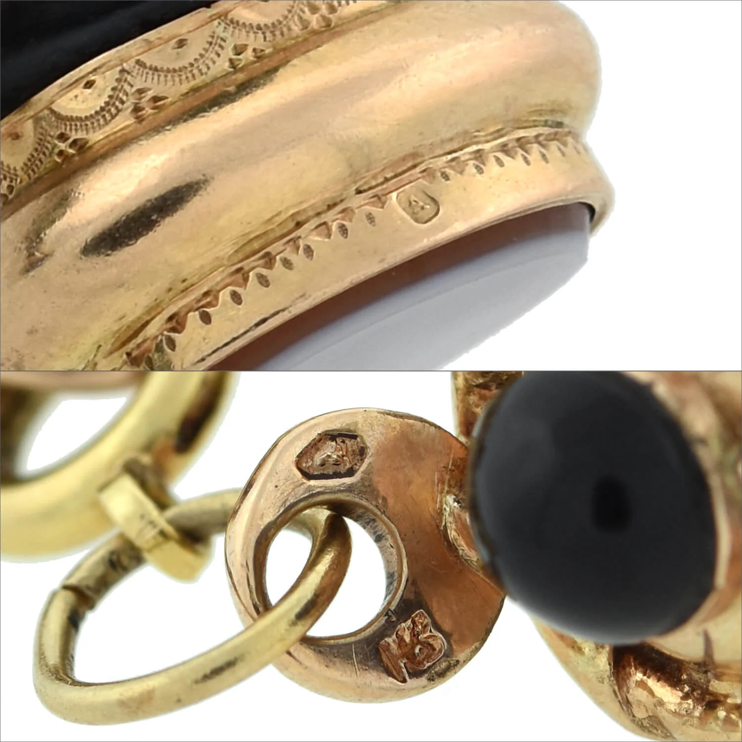 Rare Victorian + Georgian Blackamoor + Multi-Gemstone Fob Compilation Necklace 20.25" - Image 13